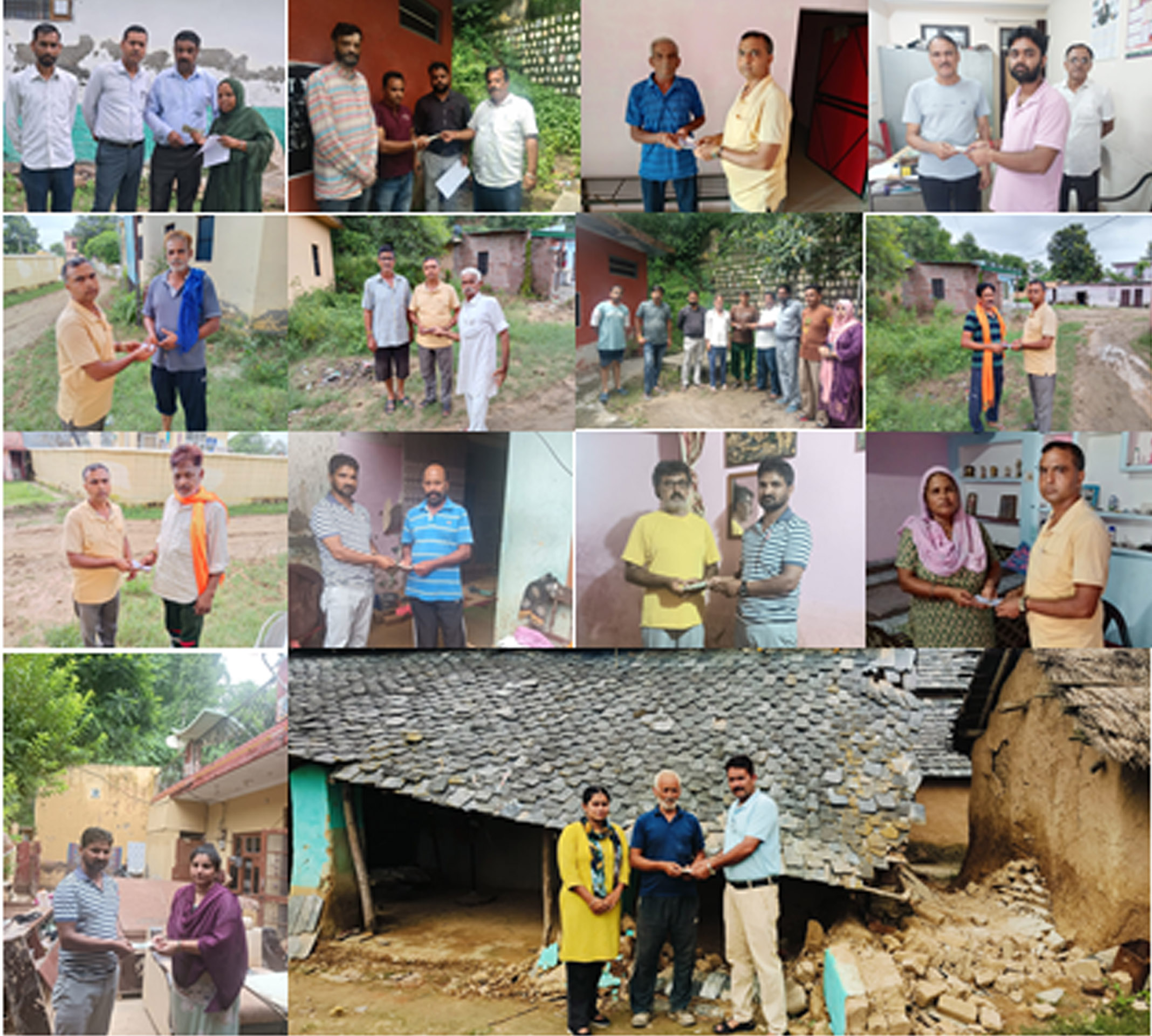 Immediate relief amount of Rs 2.20 lakh provided to 90 rain affected families in Municipal Corporation Una area.